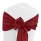 10 Pieces Burgundy Luxurious 8"x108" Polyester Chair Sashes Wrinkle Resistant Event Decor